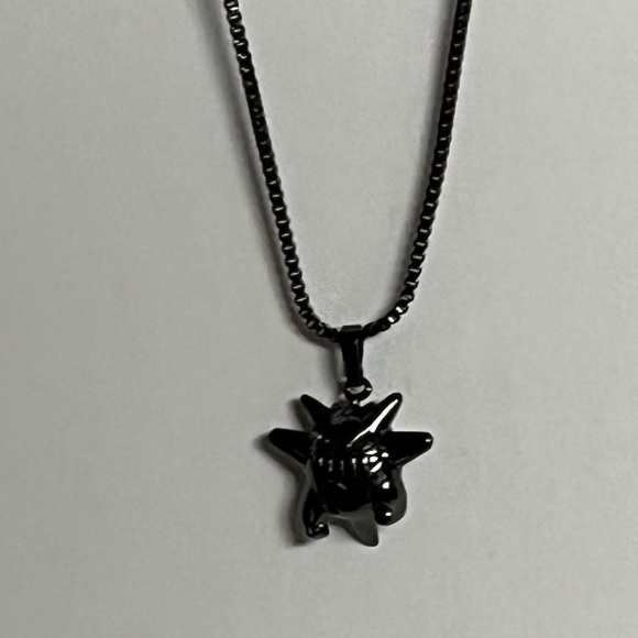 Gengar Pokemon Charm Pendant Necklace Black Adjustable Chain Anime - Picture 3 of 10